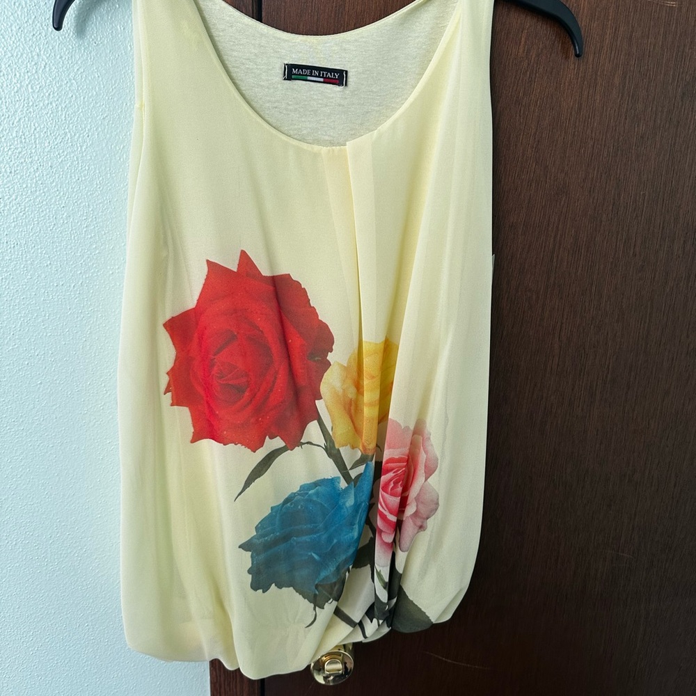 Floral Print Women's Top - Cream